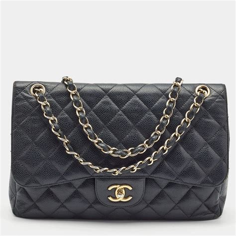 1 chanel limited edition flap bag size m black colour|Chanel classic flap jumbo price.